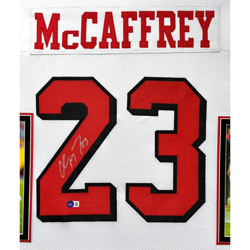 Christian McCaffrey Autographed San Francisco 49ers Jersey Framed BAS Signed Niners