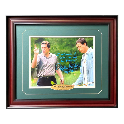 Christopher McDonald Autographed Shooter McGavin 11x14 Photo Inscribed ’Pieces of Sh*t for Breakfast’ Happy Gilmore