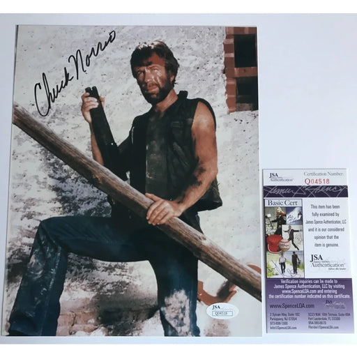 Chuck Norris Signed 8X10 Photo JSA COA Autograph Lone Wolf Mcquade