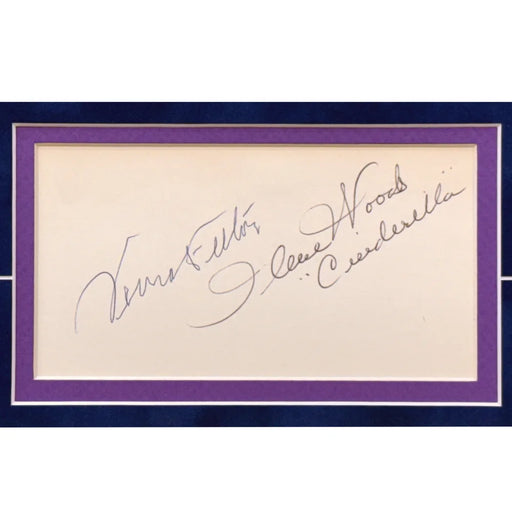 Cinderella Signed Cut Framed JSA Ilene Woods Verna Felton The Fairy Godmother