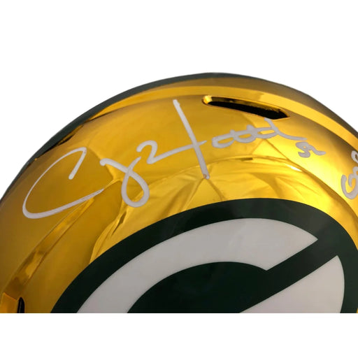 Clay Matthews Signed & Inscribed Green Bay Packers Chrome FS Helmet JSA COA Auto