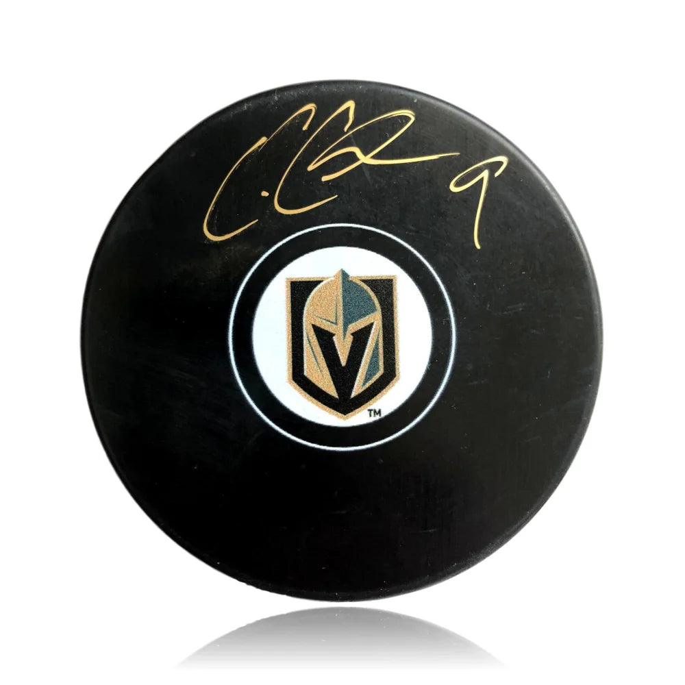 Cody Glass Signed Vegas Golden Knights Logo Puck PSA/DNA COA Autograph VGK