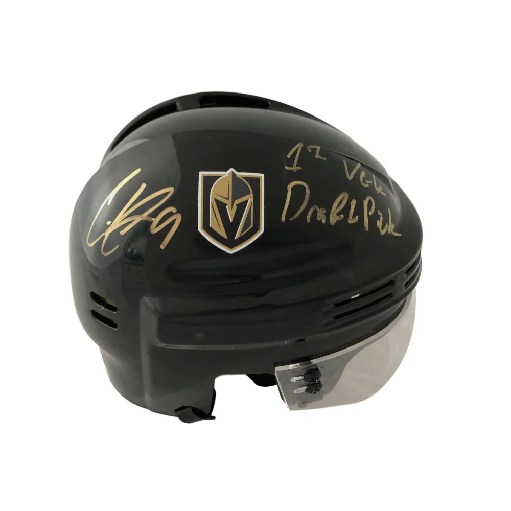 Cody Glass Signed Vegas Golden Knights Mini Helmet Inscribed ’1st VGK Draft Pick’ COA BAS