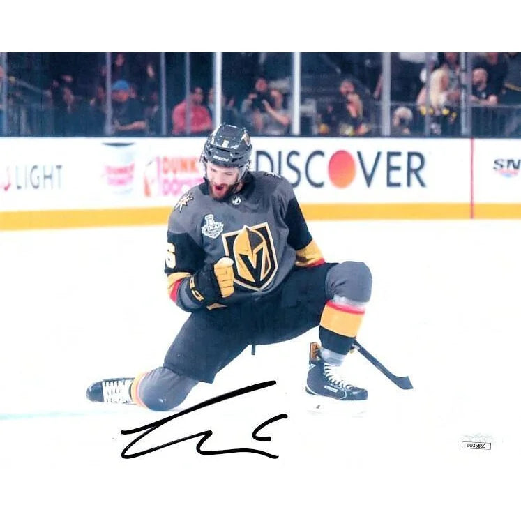 Colin Miller Vegas Golden Knights Signed 8x10 Photo Inscribed JSA COA VGK Autograph Celebration