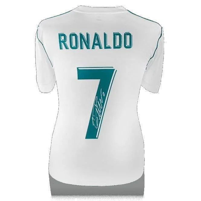 Cristiano Ronaldo Signed 17-18 Real Madrid Home White Jersey Autograph COA