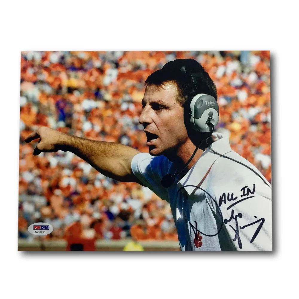 Dabo Swinney Signed Clemson Tigers Coach 8X10 Photo COA PSA Inscribed Autograph