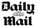 Daily Mail newspaper logo in black gothic lettering with a small heraldic crest emblem.