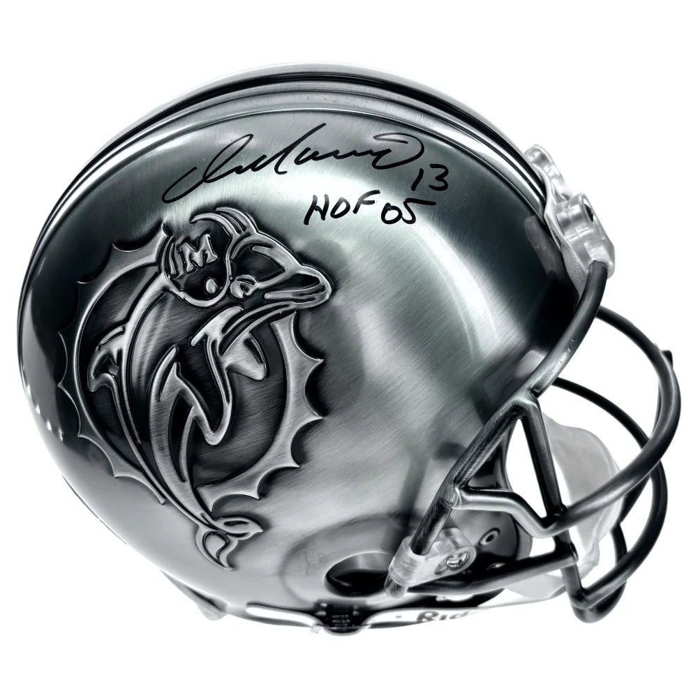 Dan Marino Autographed Miami Dolphins Pewter Full Size Helmet #D/213 JSA Signed