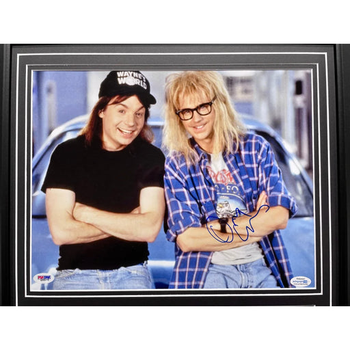 Dana Carvey Signed 8x10 Wayne’s World Car License Plate Framed Collage PSA COA Autograph