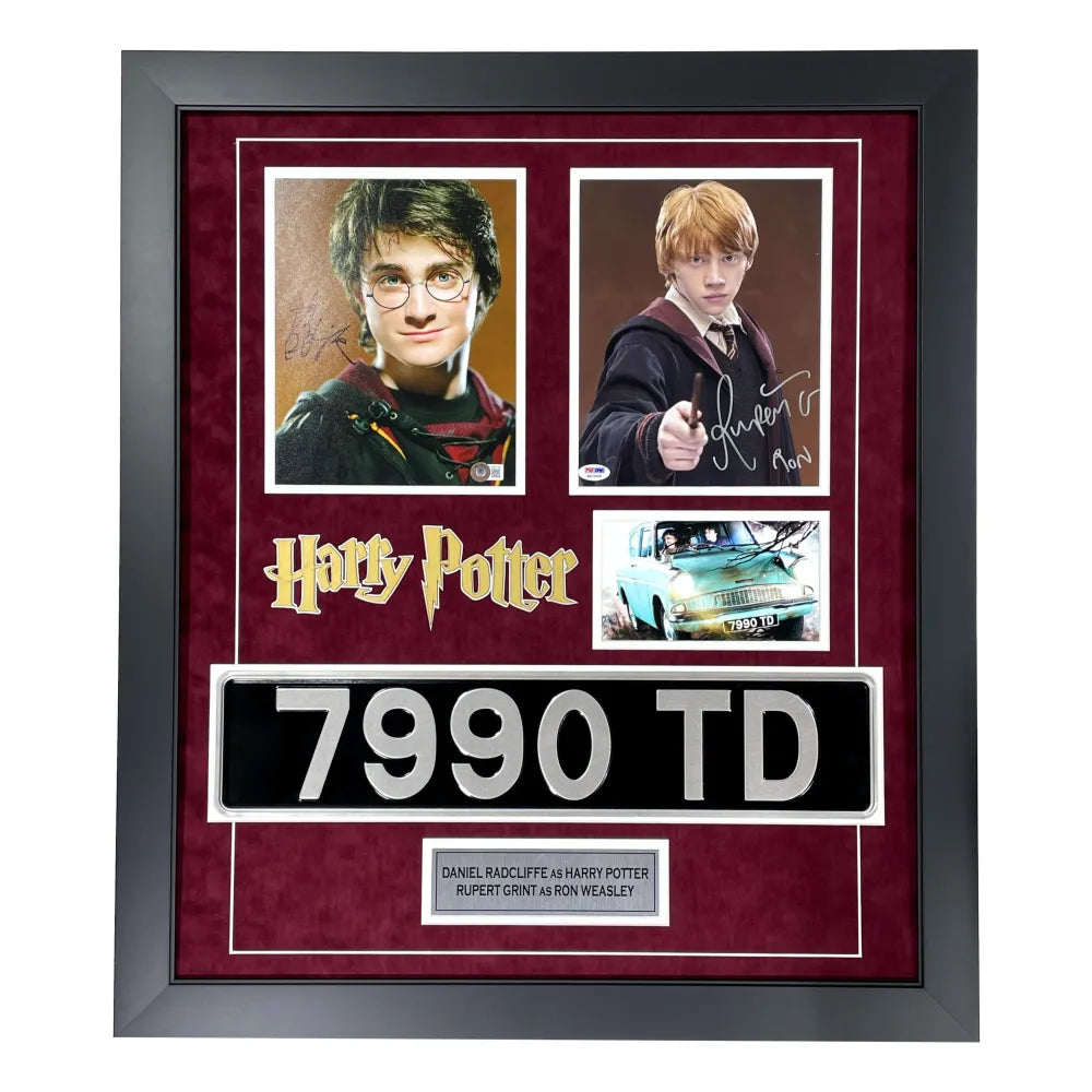 Daniel Radcliffe Ruper Grint Harry Potter Signed 8x10 Photos Framed COA PSA BAS