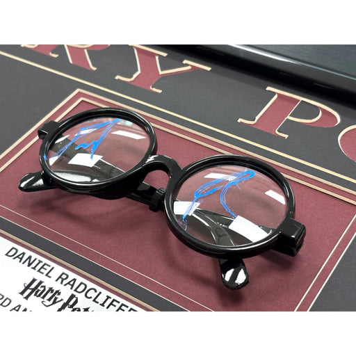 Daniel Radcliffe Signed Glasses Harry Potter Photos Framed BAS COA Autographed