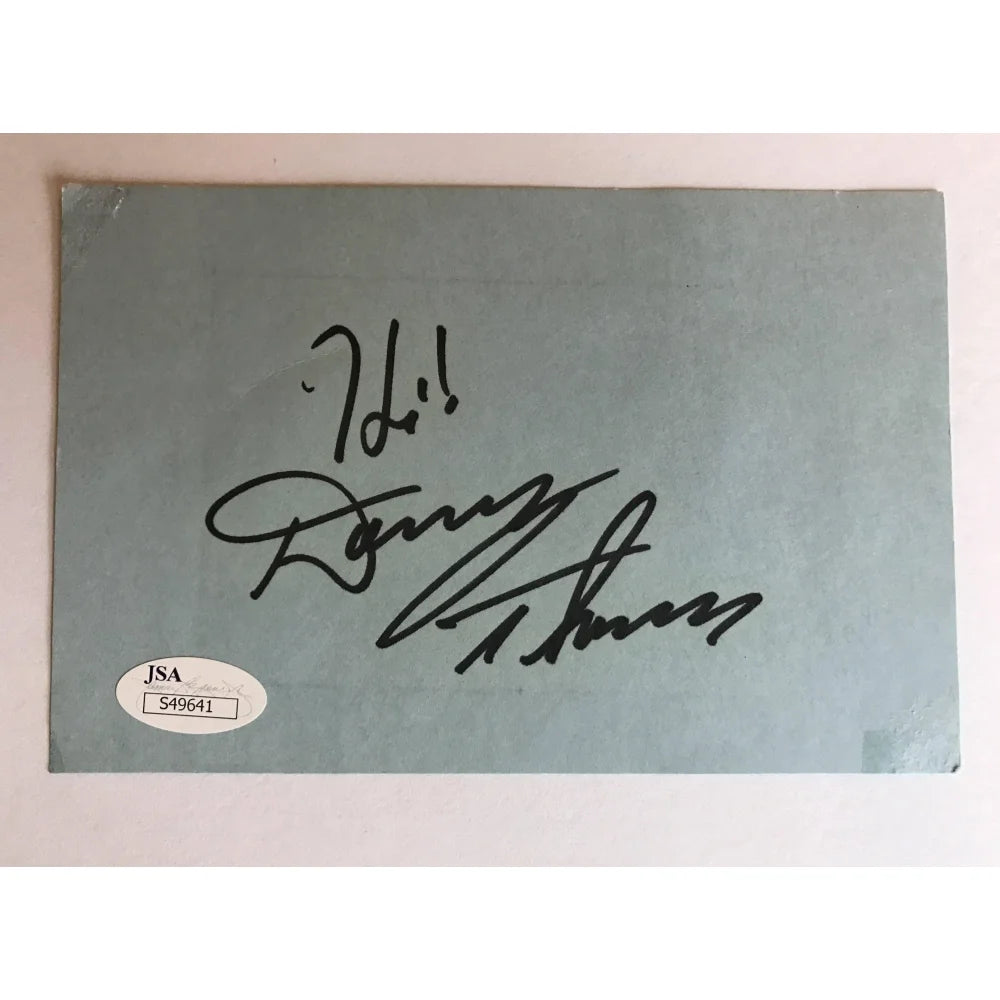 Danny Thomas Signed 4X6 Index Card JSA COA Autograph St. Jude Hospital Founder