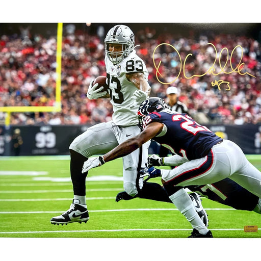 Darren Waller Autographed Las Vegas Raiders 16x20 Photo Inscriptagraphs COA Signed White