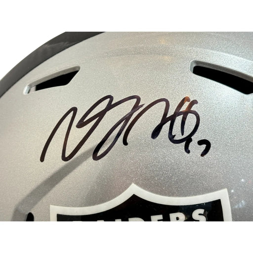Davante Adams Autographed Las Vegas Raiders Full Size Speed Helmet BAS Signed