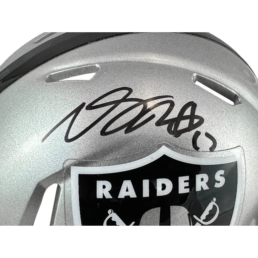 Davante Adams Autographed Las Vegas Raiders Mini Helmet Signed BAS Oakland LV