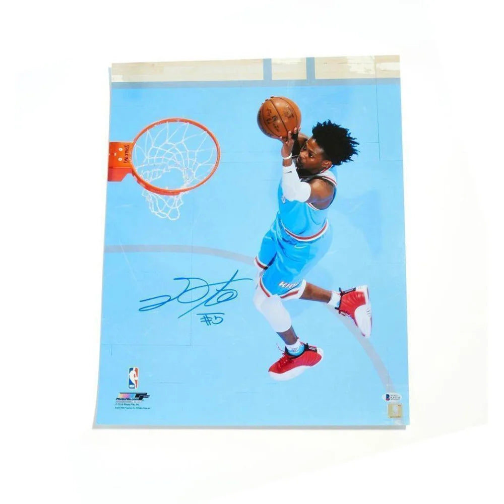 De’Aaron Fox Sacramento Kings Signed 16x20 Photo BAS COA 3