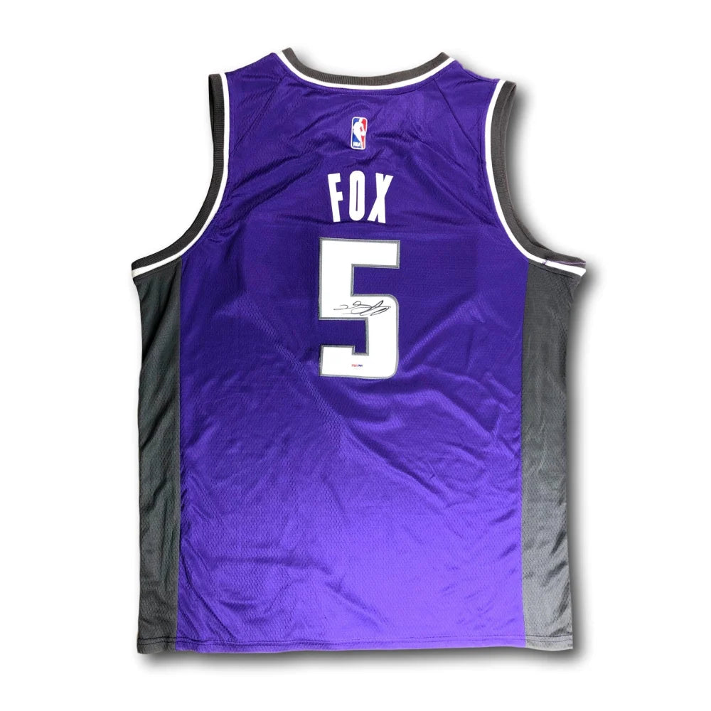 De’Aaron Fox Sacramento Kings Signed Basketball Jersey PSA/DNA COA Autograph