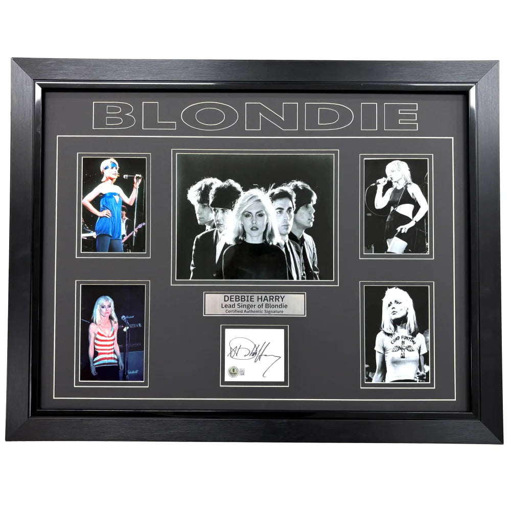 Debbie Harry Signed Cut Framed Photo Collage Beckett COA Blondie Autographed Singer