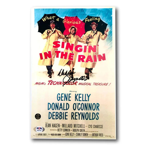 Debbie Reynolds Autographed 8x12 Photo PSA COA Singing In The Rain Retro Poster