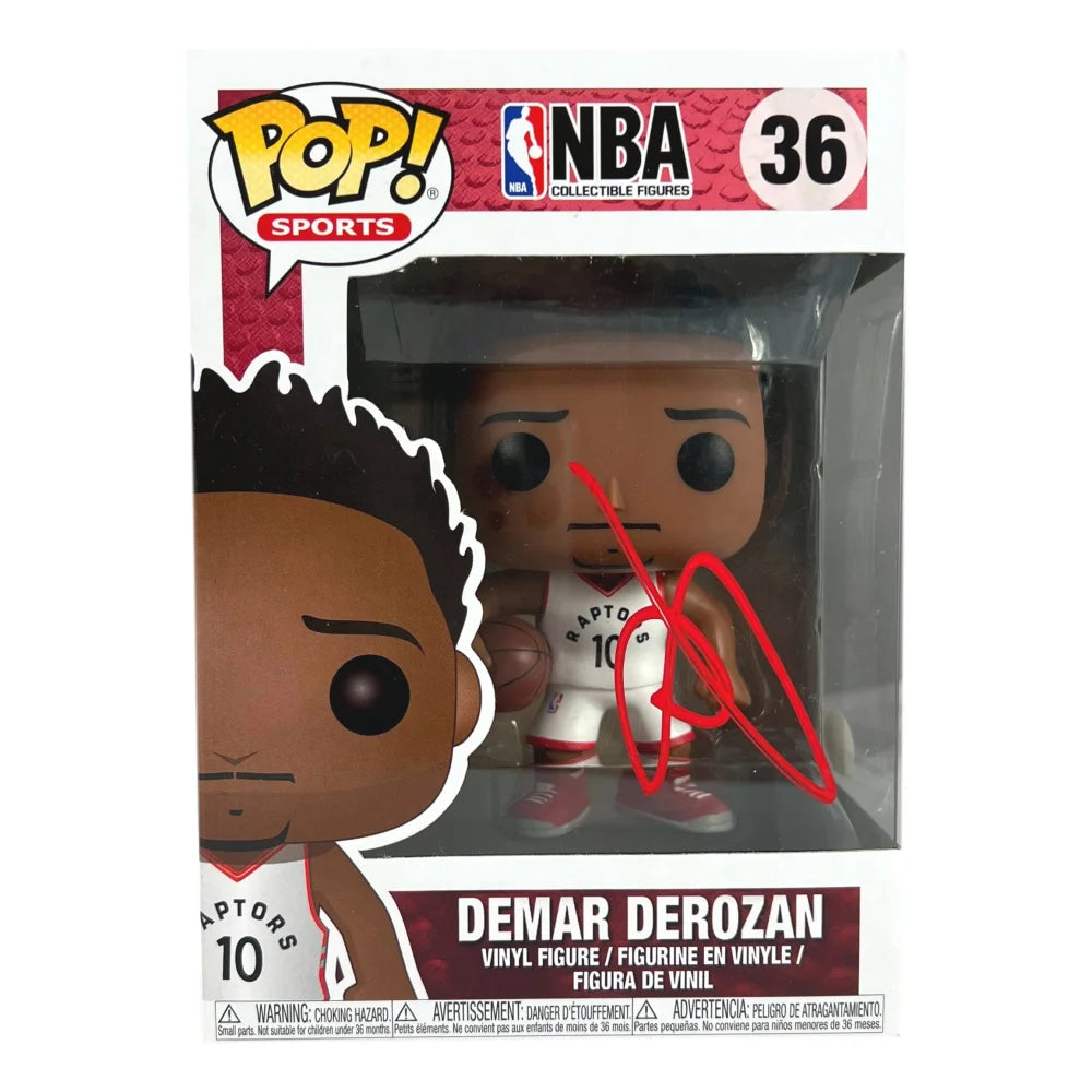 DeMar DeRozan Signed Vaulted Funko Pop #36 COA JSA Toronto Raptors Autographed