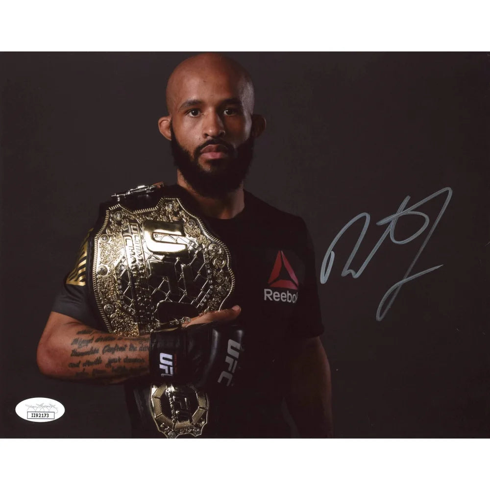 Demetrious Johnson Hand Signed 8x10 Photo UFC Fighter JSA COA Autograph Mighty Mouse