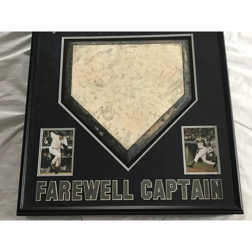 Derek Jeter Final Season Game Used Home Plate Framed NY Yankees Steiner MLB COA