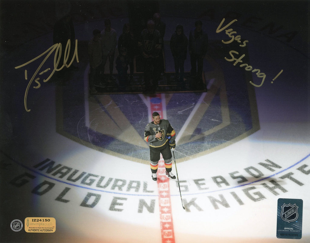 Deryk Engelland Autograph Vegas Knights Inscribed 8x10 COA Inscribed "Vegas Strong"