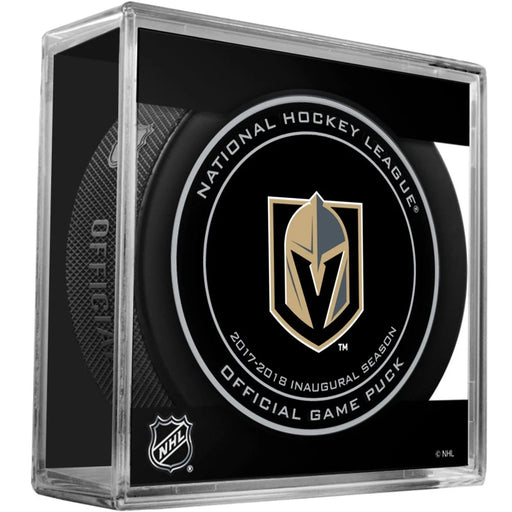 Deryk Engelland Signed ’Inaugural Season’ Authentic On-ice VGK Puck - Preorder Private Autograph