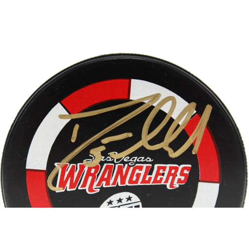 Deryk Engelland Signed Las Vegas Wranglers Golden Knights Puck IGM COA Autograph