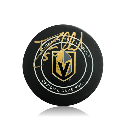Deryk Engelland Signed Vegas Golden Knights Authentic On-ice Puck BAS Beckett COA VGK Autograph
