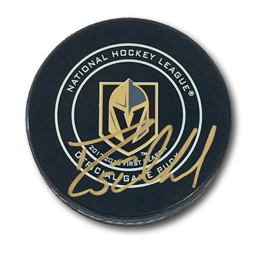 Deryk Engelland Signed Vegas Golden Knights Puck W/ Case COA JSA VGK Autograph