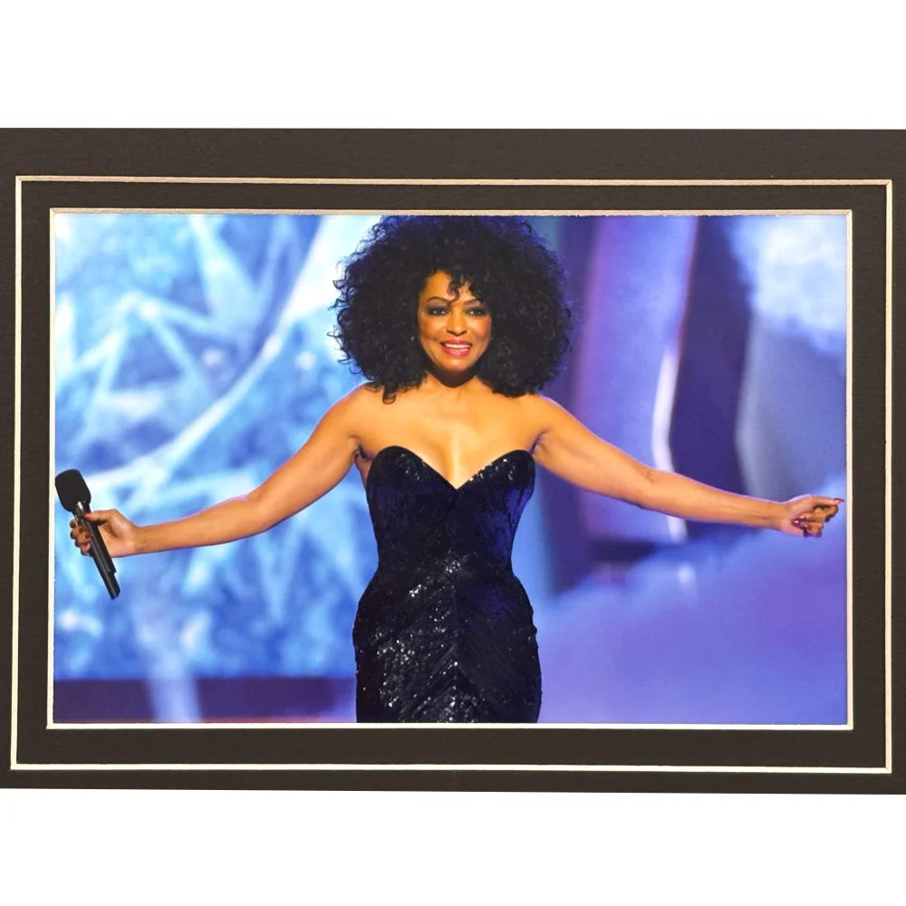Diana Ross Autographed 8x10 Photo Beckett Framed Ain't No