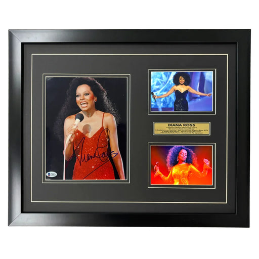 Diana Ross Autographed 8x10 Photo Beckett Framed Ain’t No Mountain High Enough Signed Music