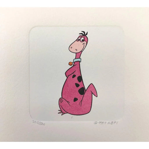 Dino Etching Artwork Sowa & Reiser #D/500 Flintstones Hand Painted