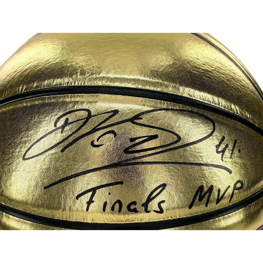 Dirk Nowitzki Signed Molten Gold Basketball Inscribed ’Finals MVP’ #D1/20 UDA COA Dallas Mavericks