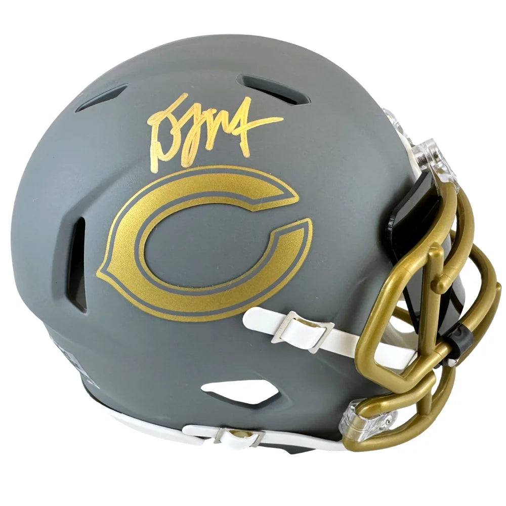 DJ Moore Autographed Chicago Bears Slate Mini Helmet JSA COA Signed