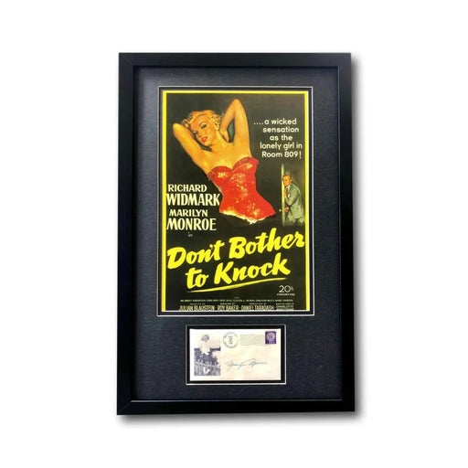 ’Don’t Bother To Knock’ Monroe Framed Collage W/ Facs Autograph COA