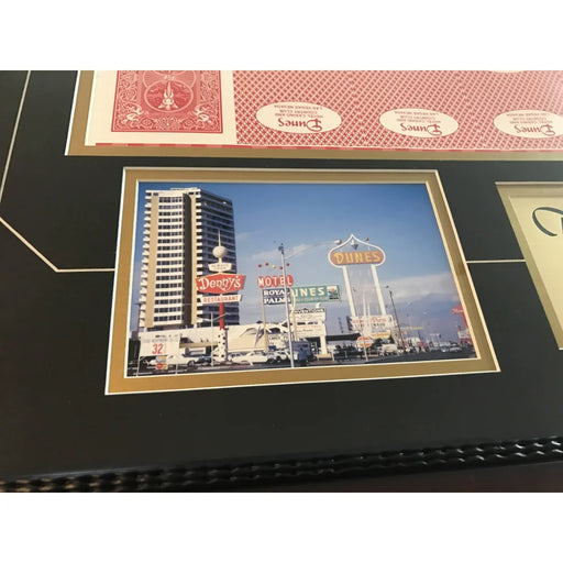 ’Dunes Las Vegas’ Uncut Poker Card Sheet Collage Frame Hotel Playing Cards Strip