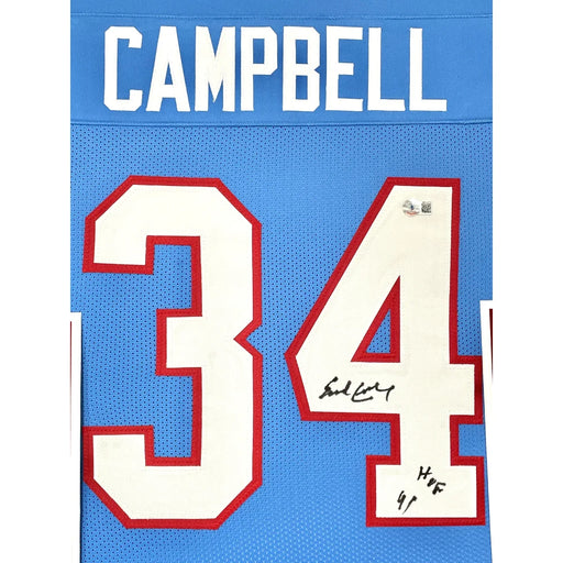 Earl Campbell Autographed Houston Oilers Jersey Framed BAS Signed Memorabilia