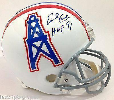 Earl Campbell Signed Houston Oilers Helmet JSA COA Autograph Texas Tyler Rose