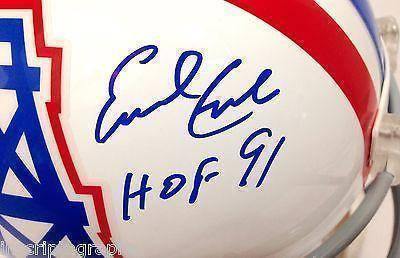 Earl Campbell Signed Houston Oilers Helmet JSA COA Autograph Texas Tyler Rose