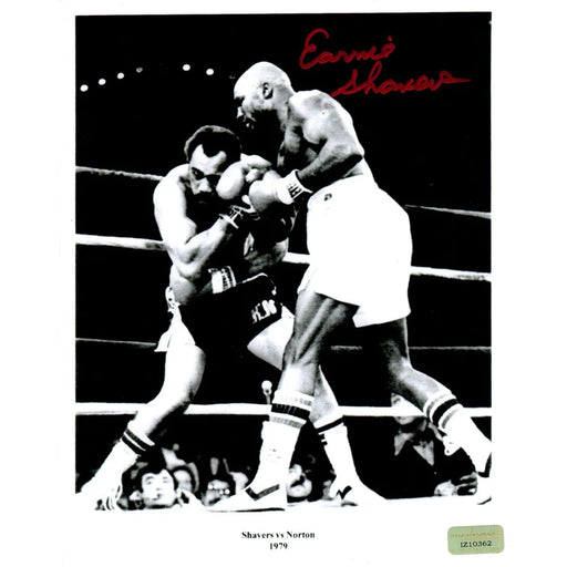 Earnie Shavers Signed 8x10 Photo vs. Ken Norton COA Inscriptagraphs Autograph