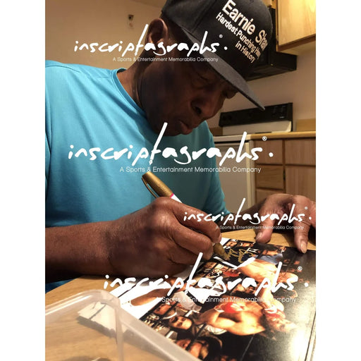 Earnie Shavers Signed 8x10 Photo vs. Muhammad Ali Inscribed ’Greatest’ #D/10 COA Inscriptagraphs