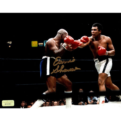 Earnie Shavers Signed 8x10 Photo vs. Muhammad Ali Spotlight COA Inscriptagraphs Autograph