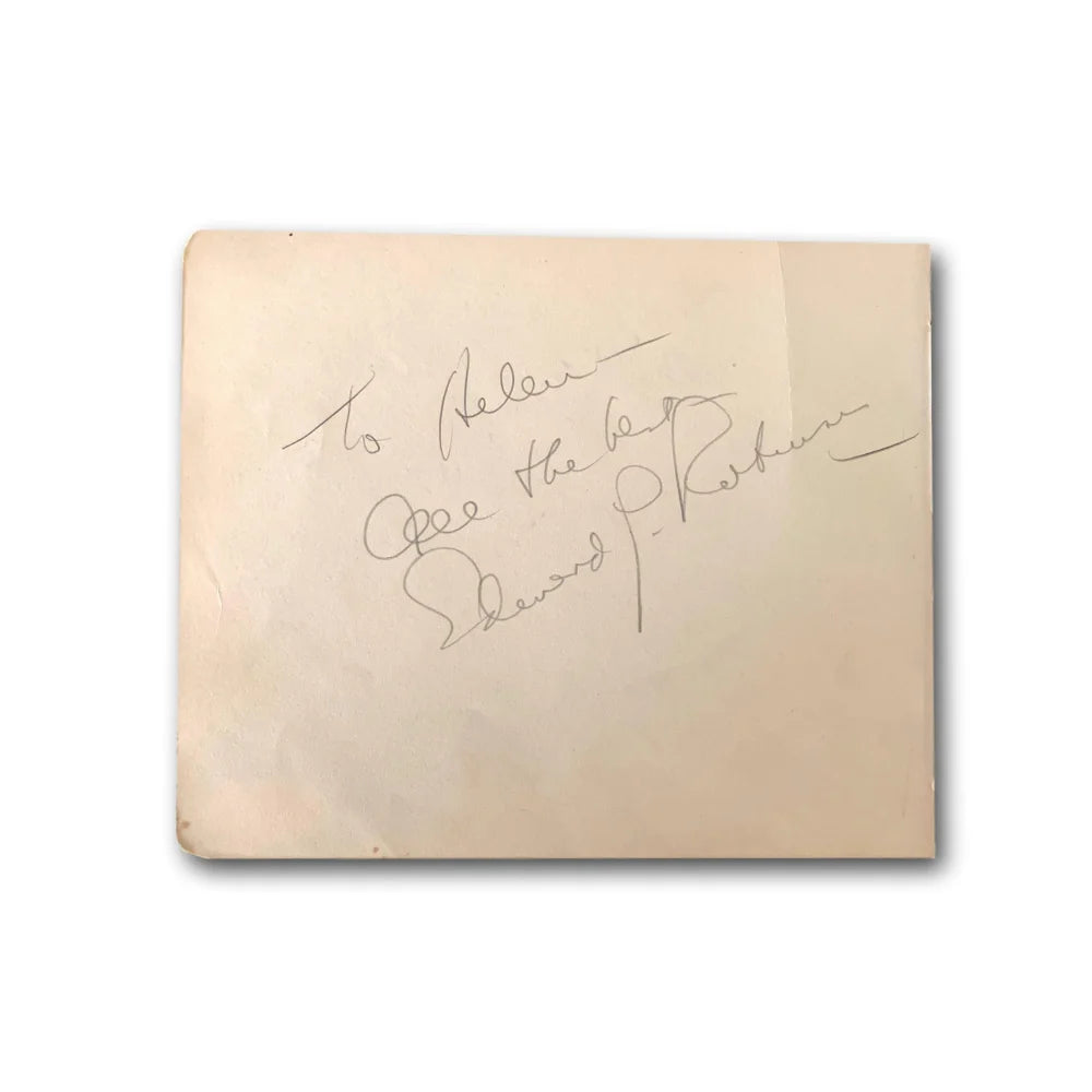 Edward G Robinson / Raymond Walburn Dual Signed Album Page Cut JSA COA Auto