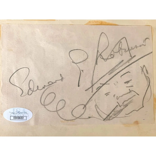 Edward G Robinson Sketch Signed Album Page Cut JSA COA Autograph Key Largo