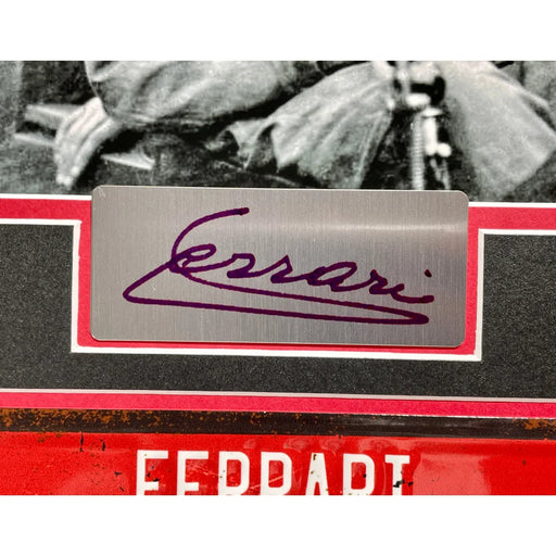 Enzo Ferrari Car License Plate Framed Scuderia Memorabilia 1929 F1