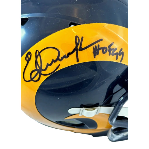Eric Dickerson Autographed Los Angeles LA Rams Speed Mini Helmet Signed BAS COA