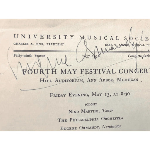 Eugene Ormandy Hand Signed Album Page Cut JSA COA Autograph Conductor