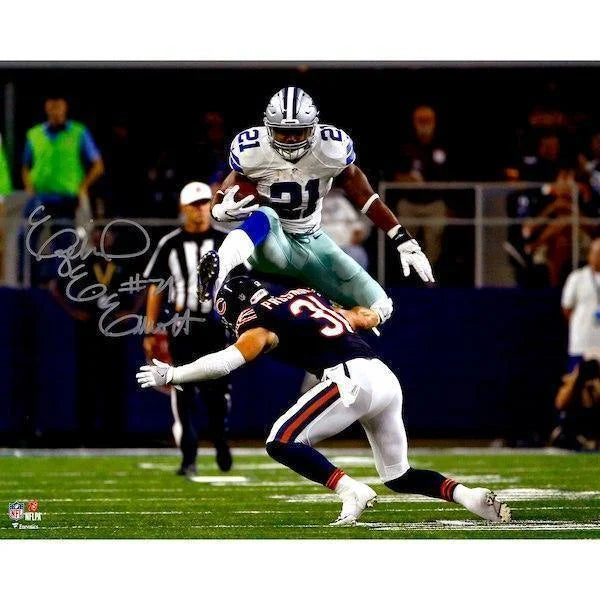 Ezekiel Elliott Signed Cowboys 16X20 Photo Framed COA Autograph Dallas